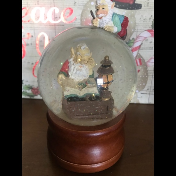 San Francisco Vintage Santa Elf Musical Snow Globe - Picture 2 of 10